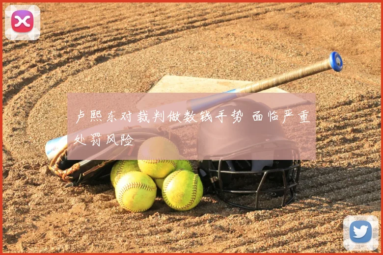 卢熙东对裁判做数钱手势 面临严重处罚风险